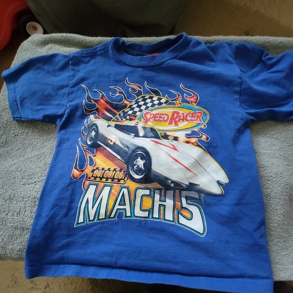 Boys speed racer size 7 blue t-shirt good condition - Picture 1 of 2